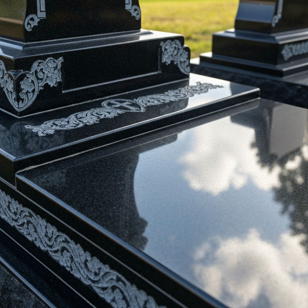 Vyleštený granitový náhrobok